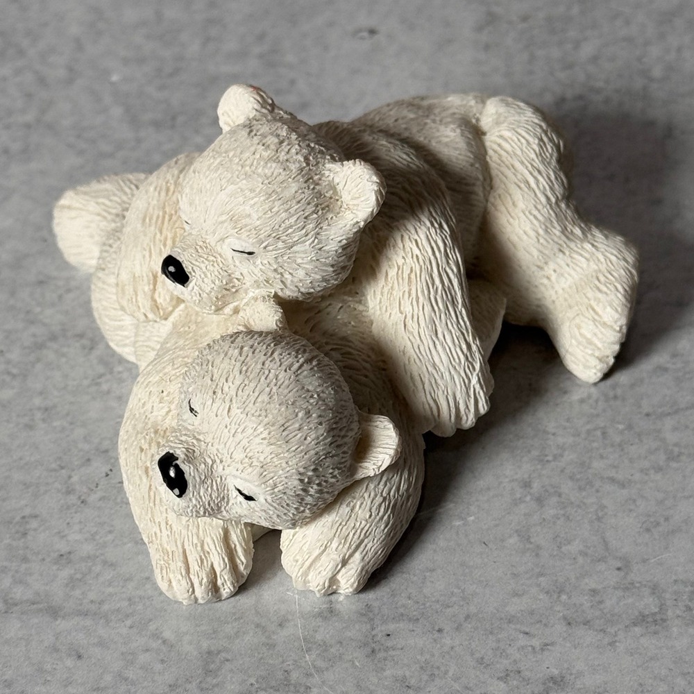 Alaska Polar Pals Jack Jill Polar Bear Resin Figurine Sculpture Twin Cubs Bears - Picture 9 of 15